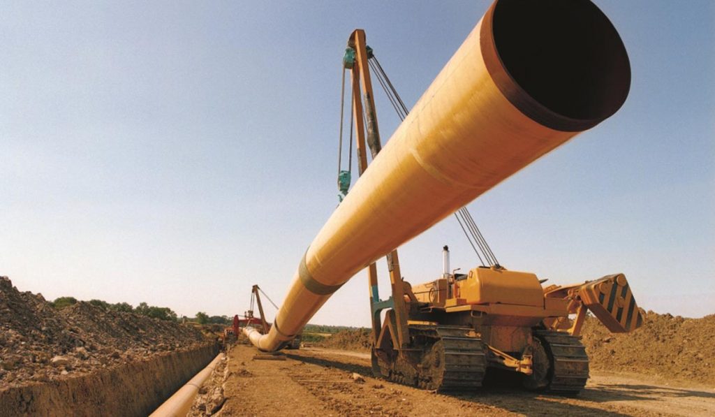Photo of a pipeline installation representing UPI capabilities for Construction and Construction Management