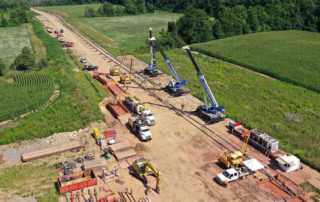 Image of an HDD Pipeline Project being built out to showcase UPI's featured HDD pipeline.
