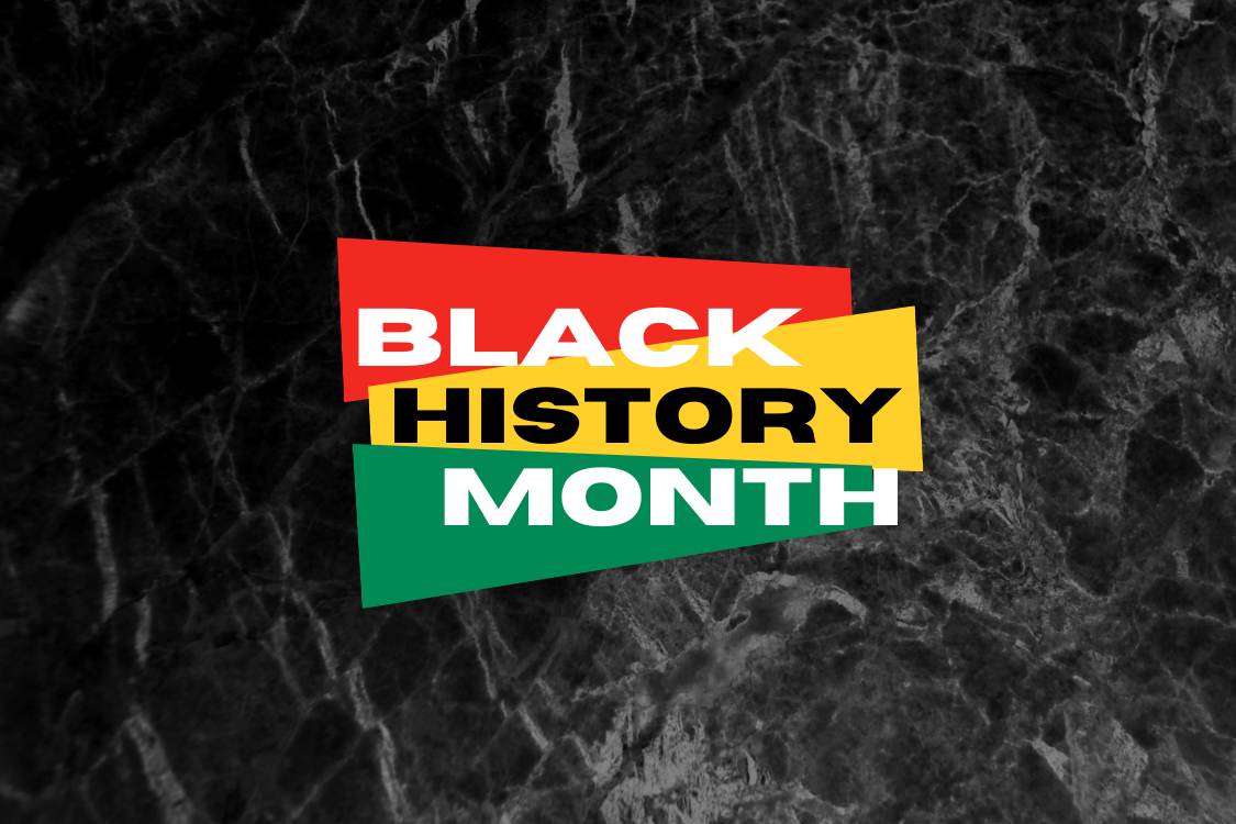 Photo of Black History Month title graphic