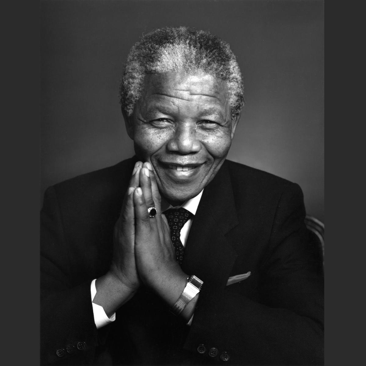 Photo of Nelson Mandela to represent Black History Month
